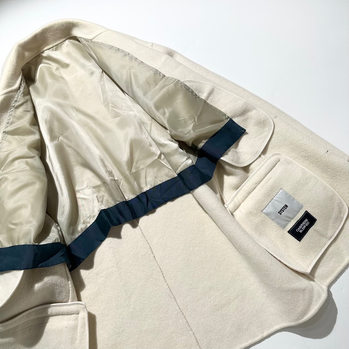 시스템옴므 캐시미어 블렌드 핸드메이드 싱글 코트 상품이미지5