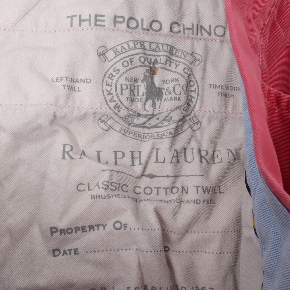 폴로 랄프로렌 다크 핑크 스트레치 슬림핏 코튼 팬츠 상품이미지9