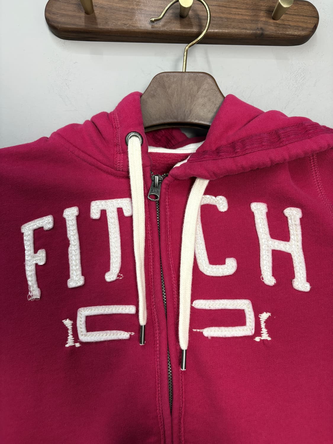 아베크롬비 스팽글로고 마젠타 핑크 후드집업 A3559 상품이미지3