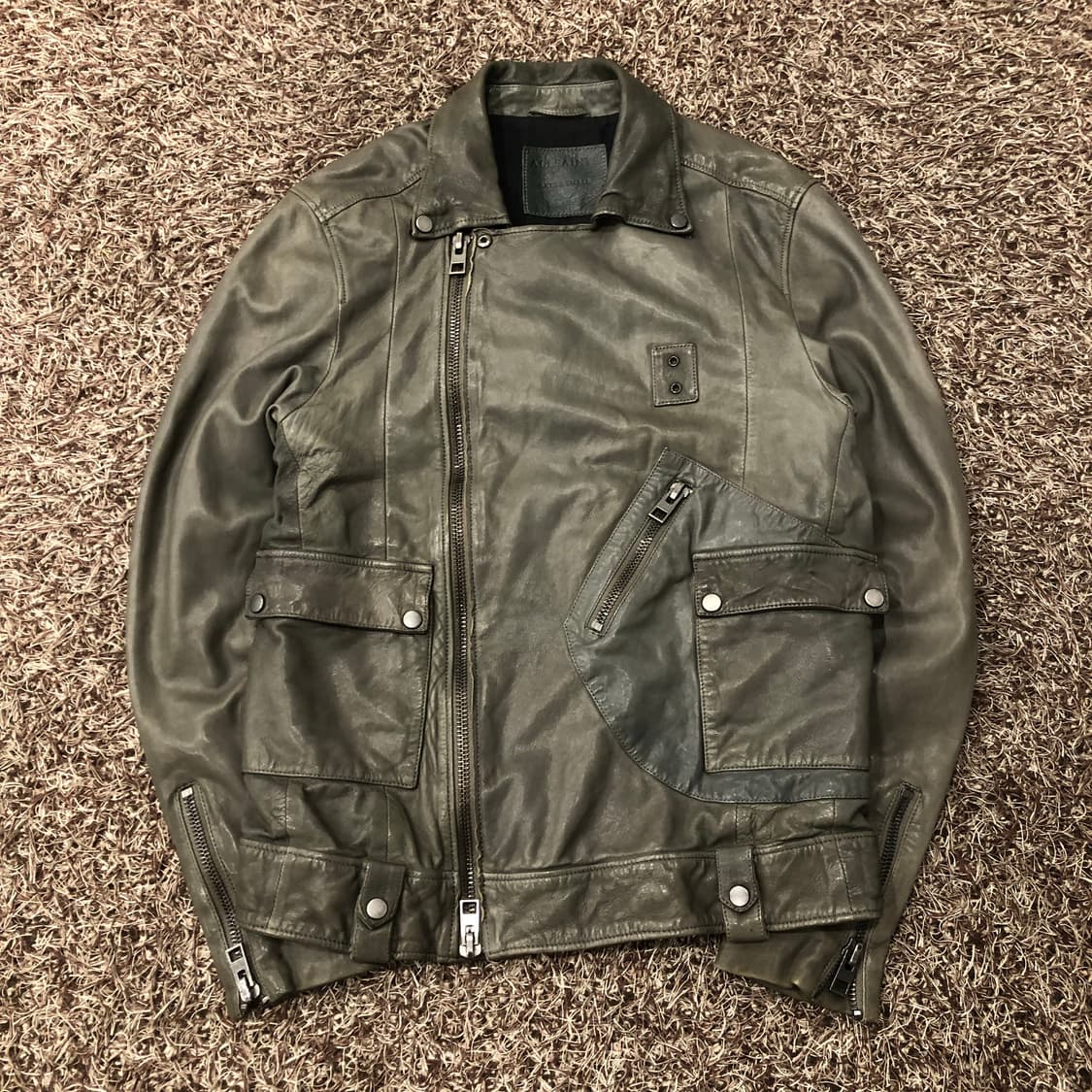 올세인츠 양가죽 라이더 레더 가죽 바이커 자켓 상품이미지1