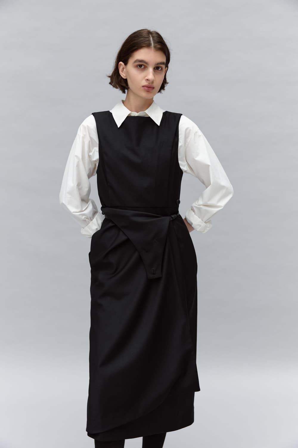 아우브아워 랩 버튼 원피스 판매해요 상품이미지3