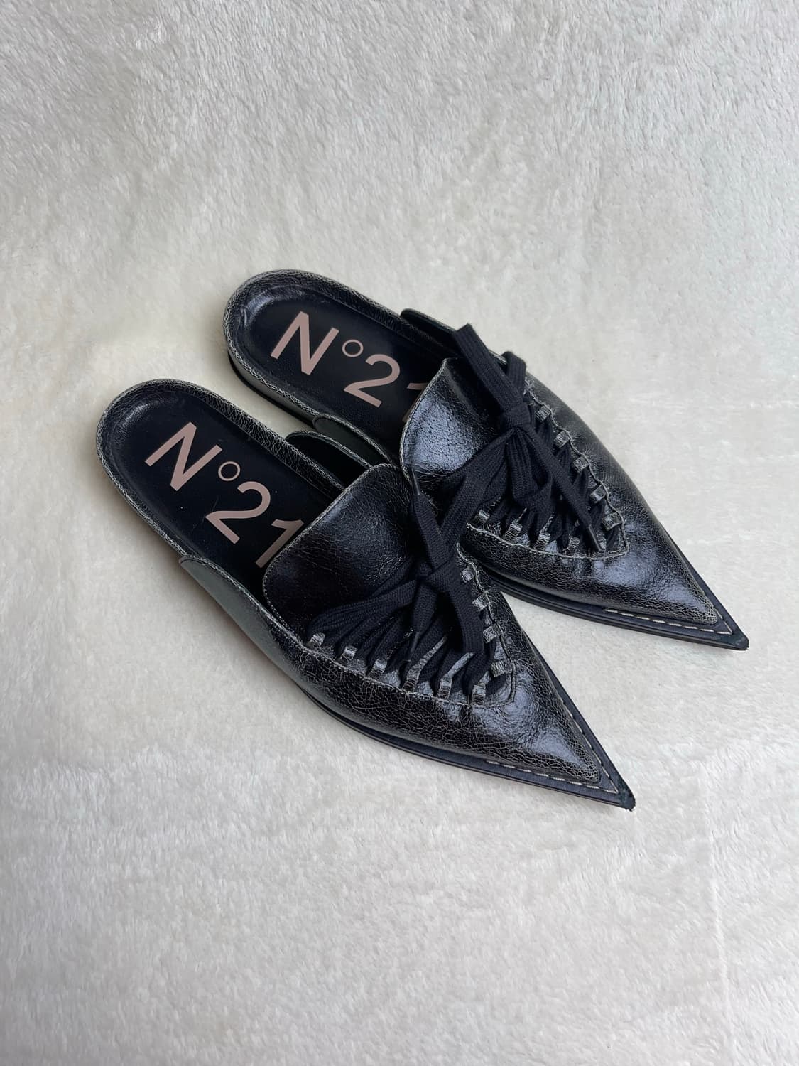 [37] N°21 여성 블랙 뮬 || 235 상품이미지1
