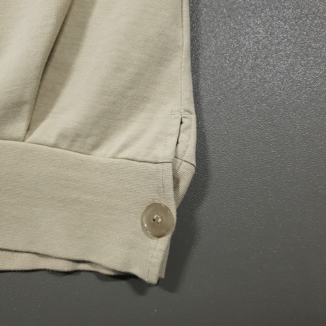 XL) 폴리테루 신형 21ss 루즈 럭비 셔츠 반팔 카라티 베이지 4 상품이미지4