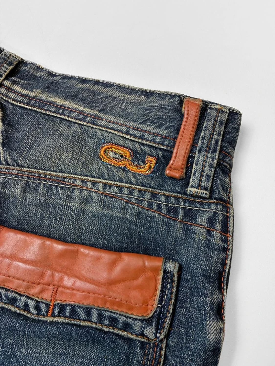 Selected 이태리 오렌지 가죽 배색 데님 팬츠 PN5572    상품이미지7