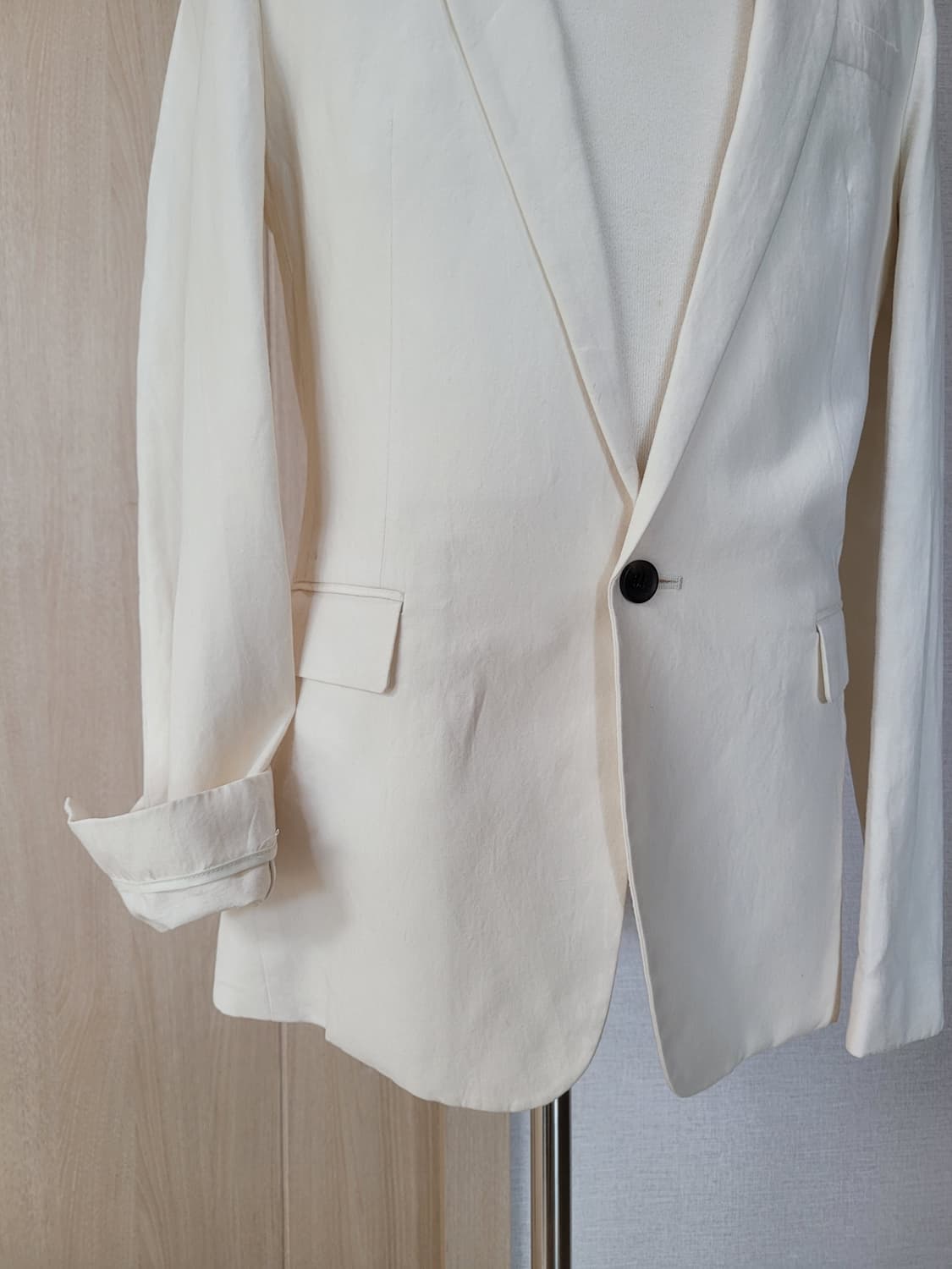 테이트 TATE 남자 원버튼 마혼방 블레이저 100 아이보리 상품이미지4