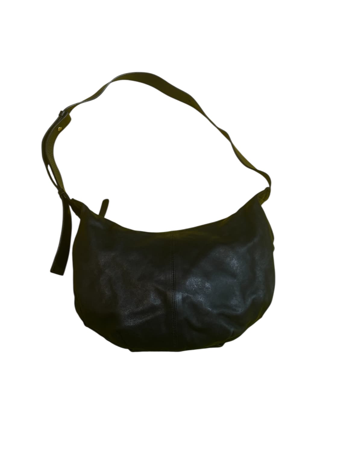 bucks & leather 미니멀 레더 반달 호보백  상품이미지1