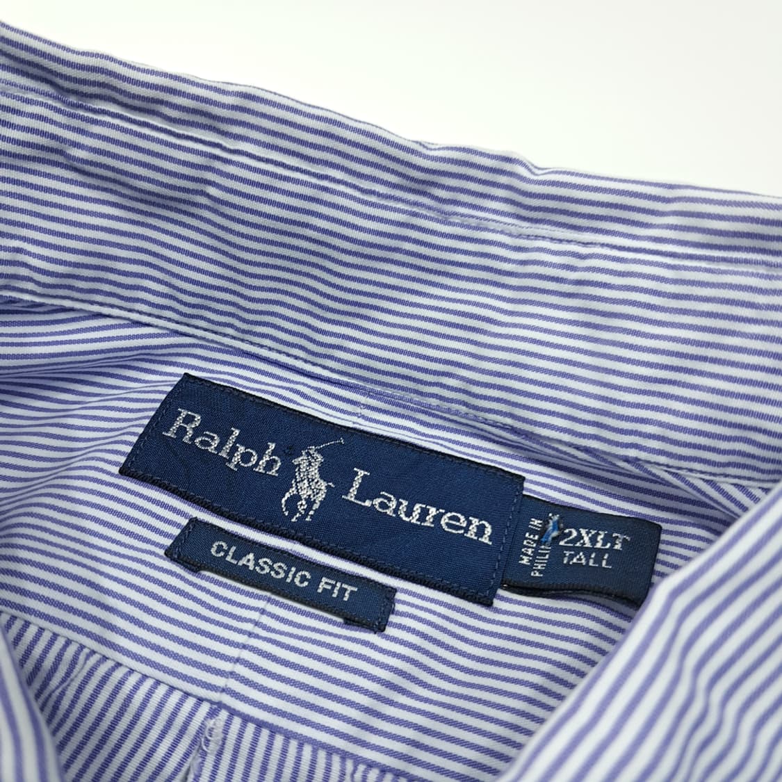CL778 2XLT 폴로 00s 블루 스트라이프 버튼다운 셔츠 남방 상품이미지3