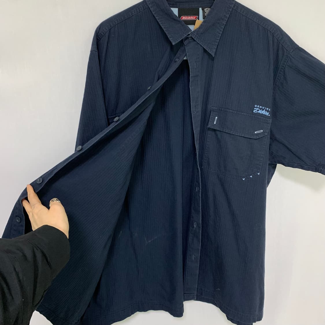 디키즈 제뉴인 네이비 반팔 셔츠 3XL 오버사이즈 빅사이즈 상품이미지7
