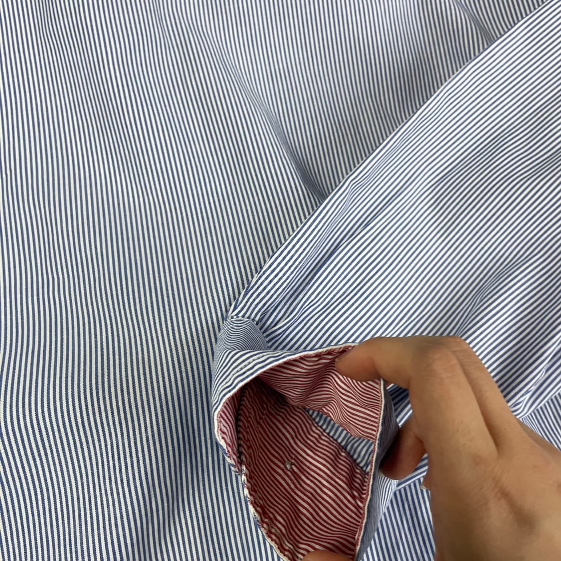 타미힐피거 블루 스트라이프 긴팔 셔츠 XL 상품이미지8