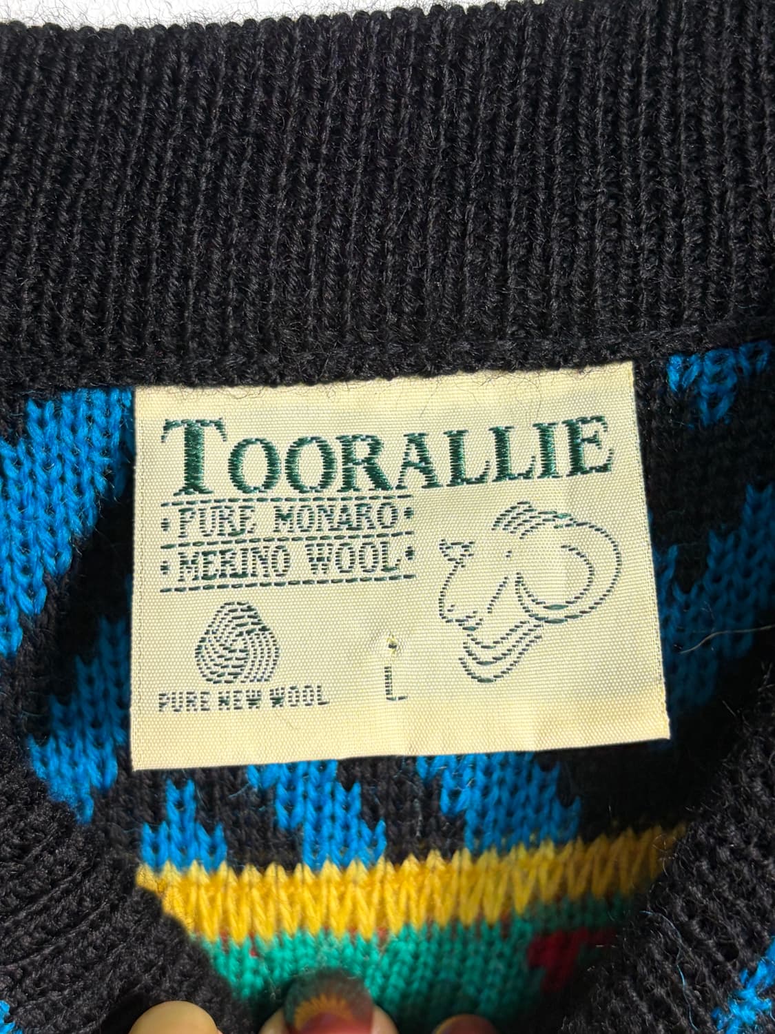 Wool 100% 3D 멀티컬러 vintage knit L 상품이미지5