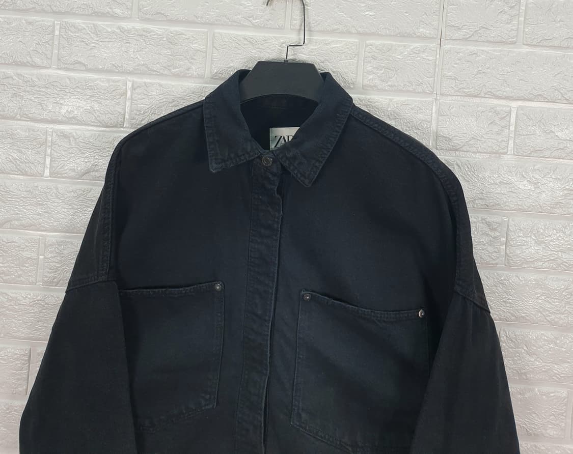[55]자라 루즈핏 데님 셔츠 자켓 상품이미지3