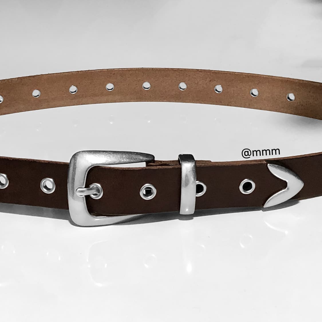 [Unisex] 아일렛 웨스턴 레더 벨트 브라운 상품이미지2