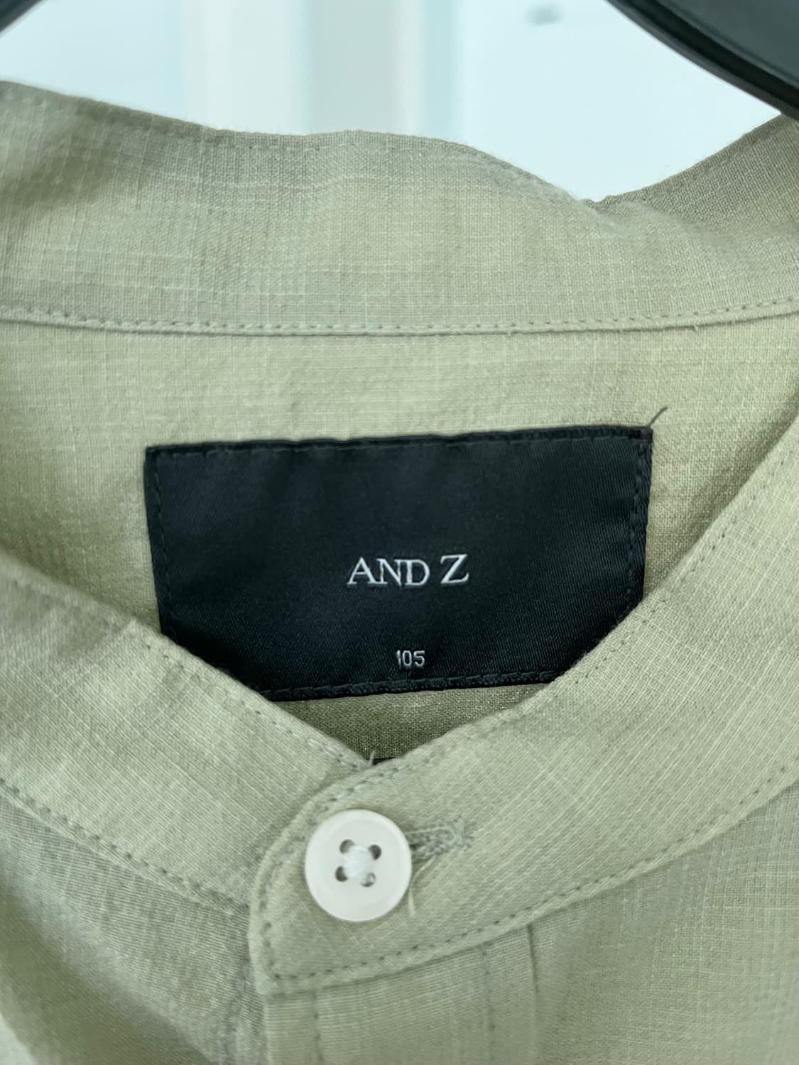 앤드지 밝은 연두 헨리넥 셔츠 상품이미지4