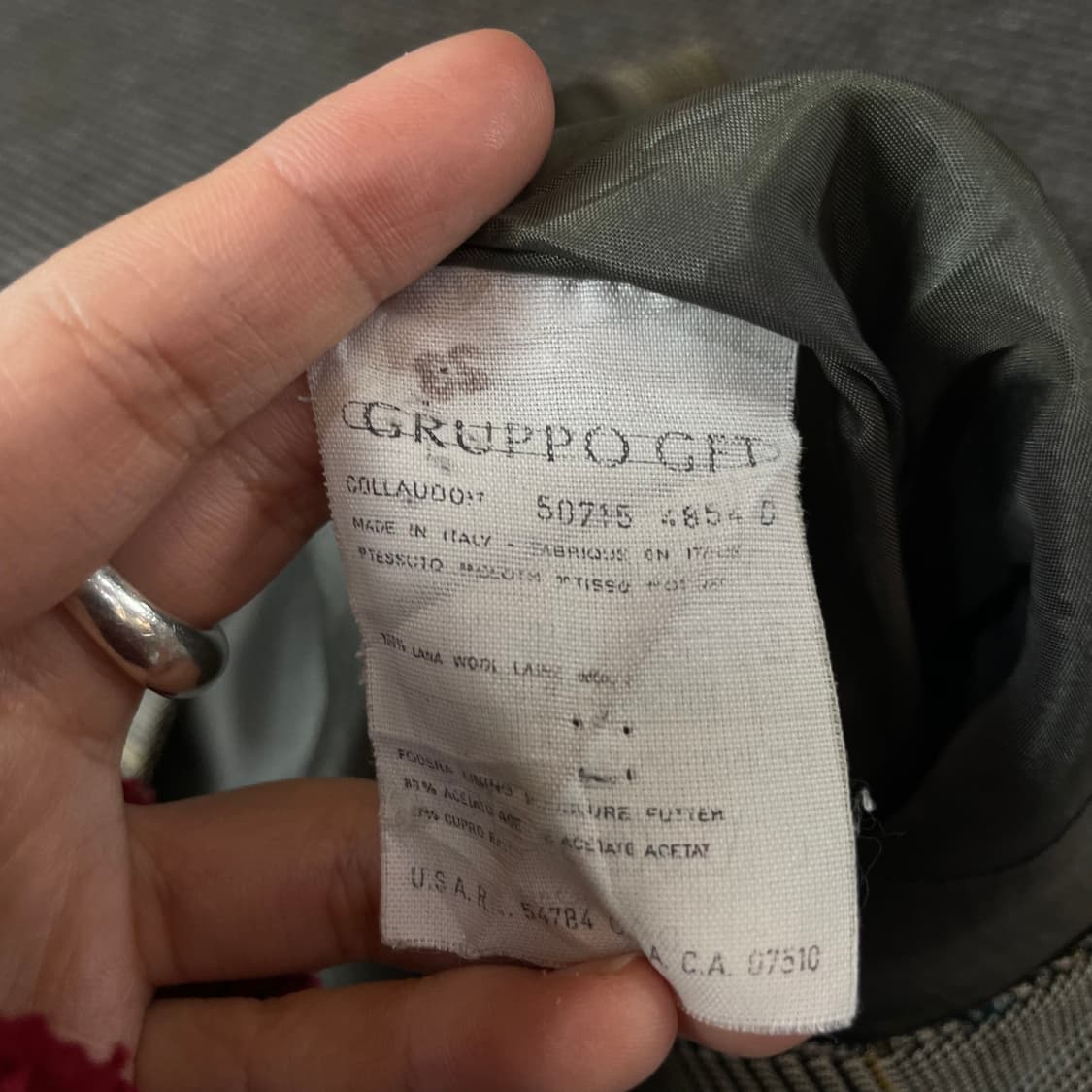 MANI 그레이 체크 패턴 투포켓 블레이저 자켓 상품이미지5