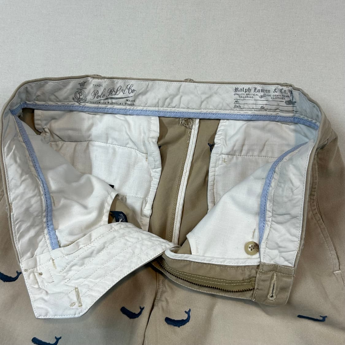 32inch) 폴로 랄프로렌 올오버 고래 자수 치노 반바지 쇼츠 상품이미지3