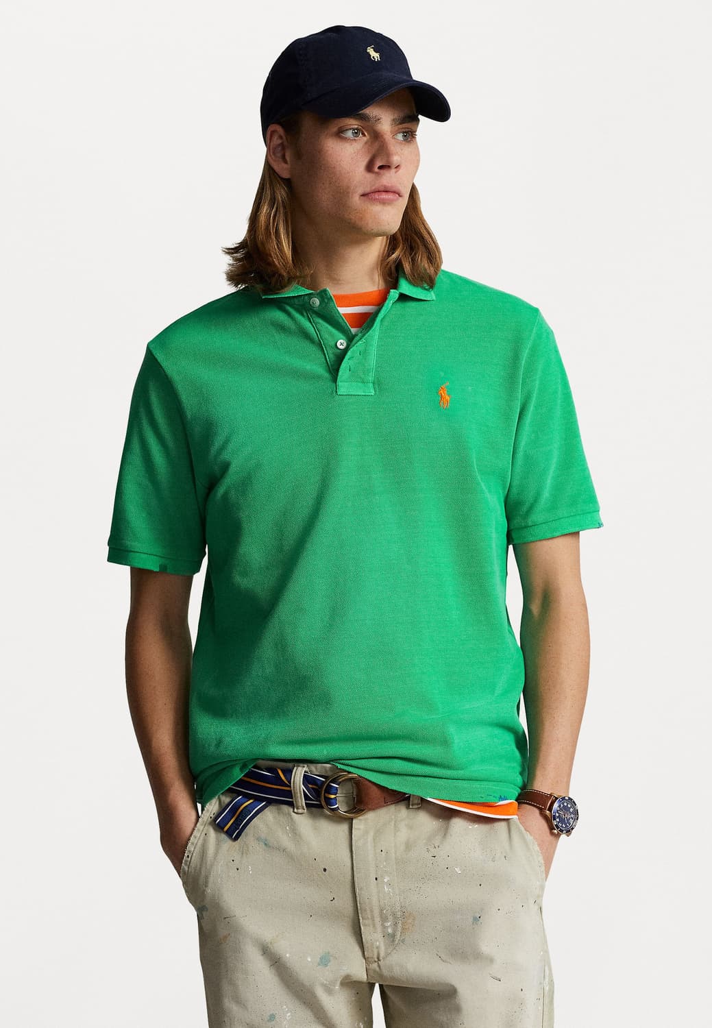 XL ) 폴로 랄프로렌 키즈 그린 반팔 카라티 상품이미지1