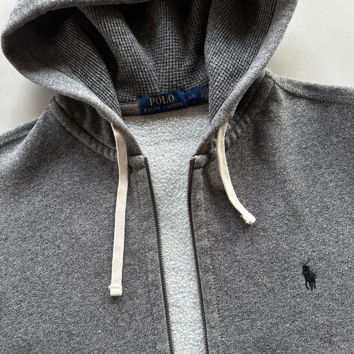 [L]폴로 랄프로렌 그레이 기모 후드집업 상품이미지7