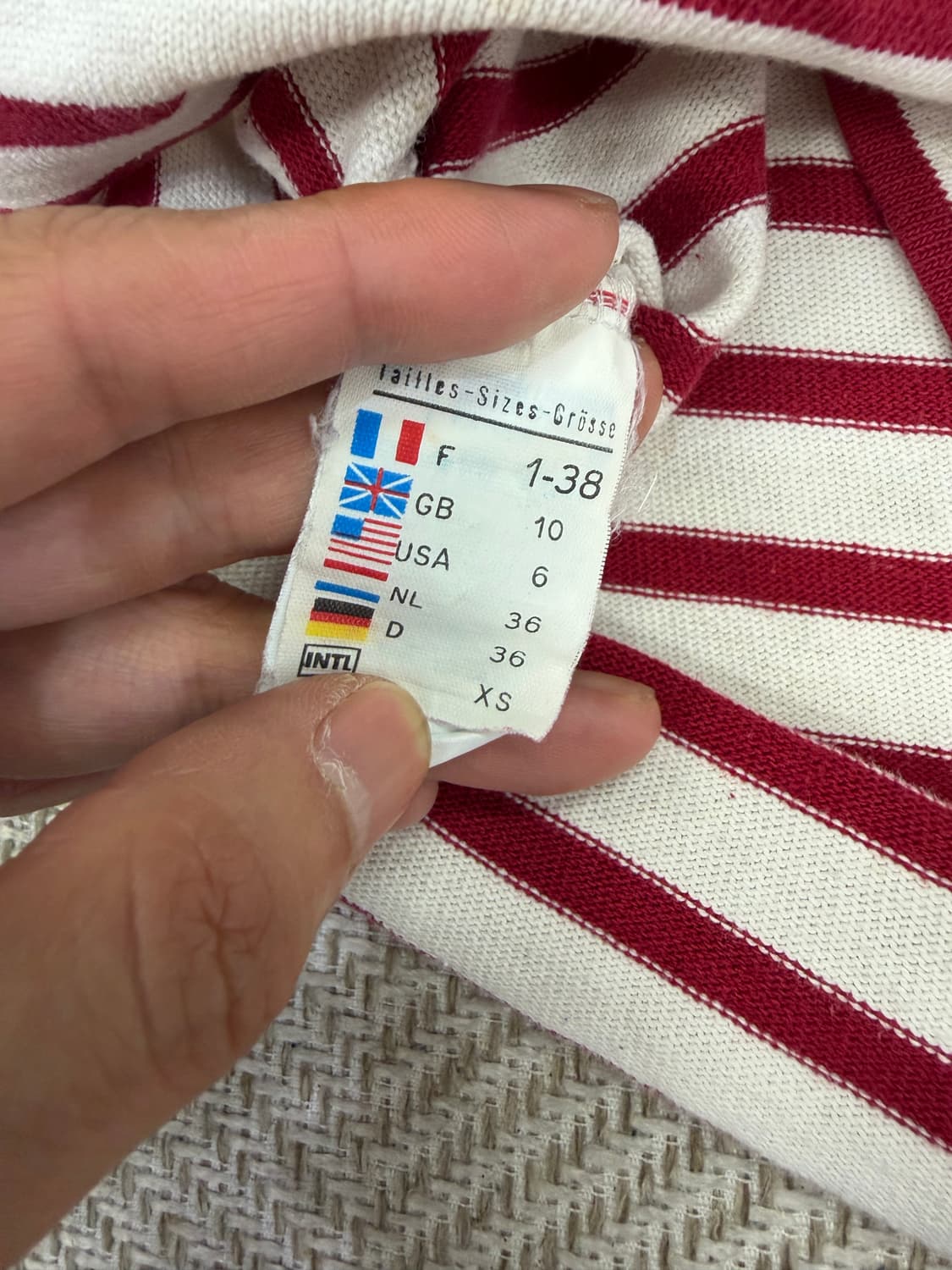 정품) 세인트제임스 여성 스트라이프 티셔츠 XS 상품이미지7