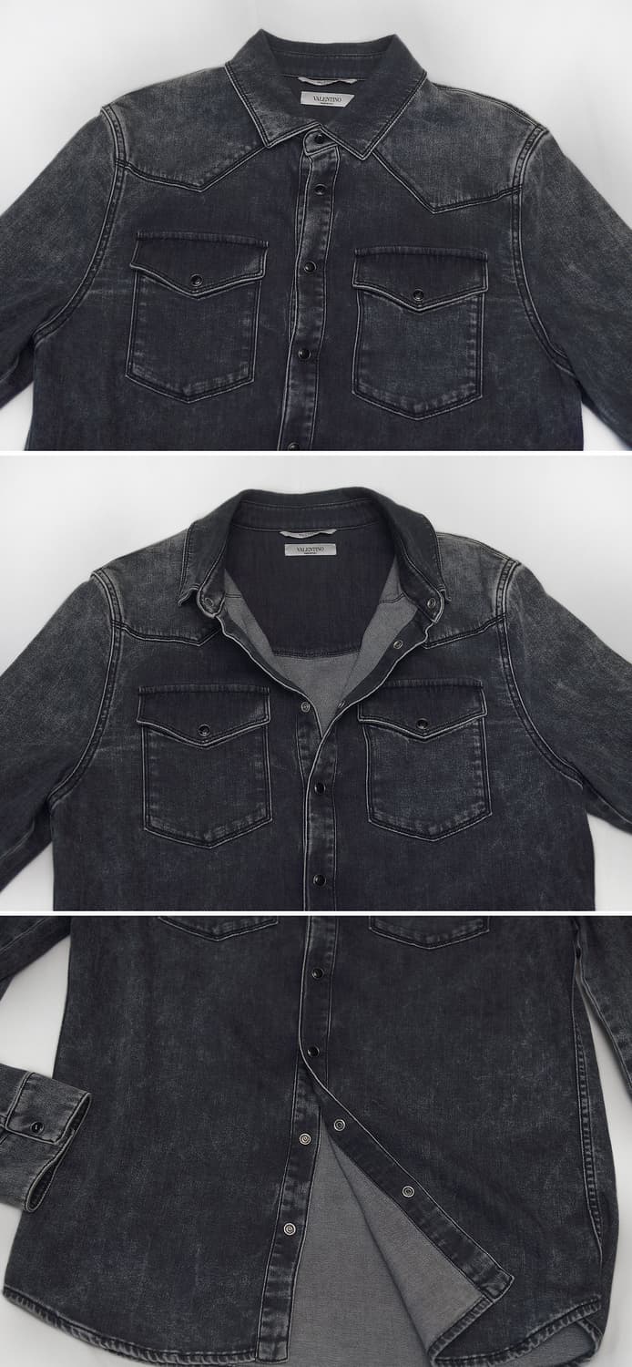 발렌티노 워시드 데님 웨스턴 셔츠 버튼 자켓 (48 / 100) 상품이미지4