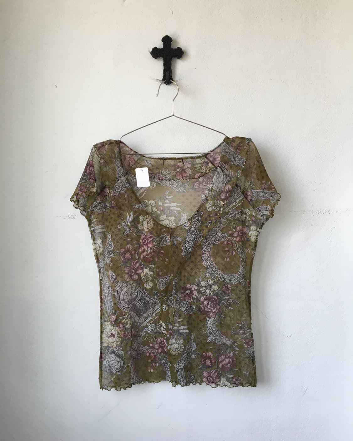 Flower pattern mesh top 상품이미지2