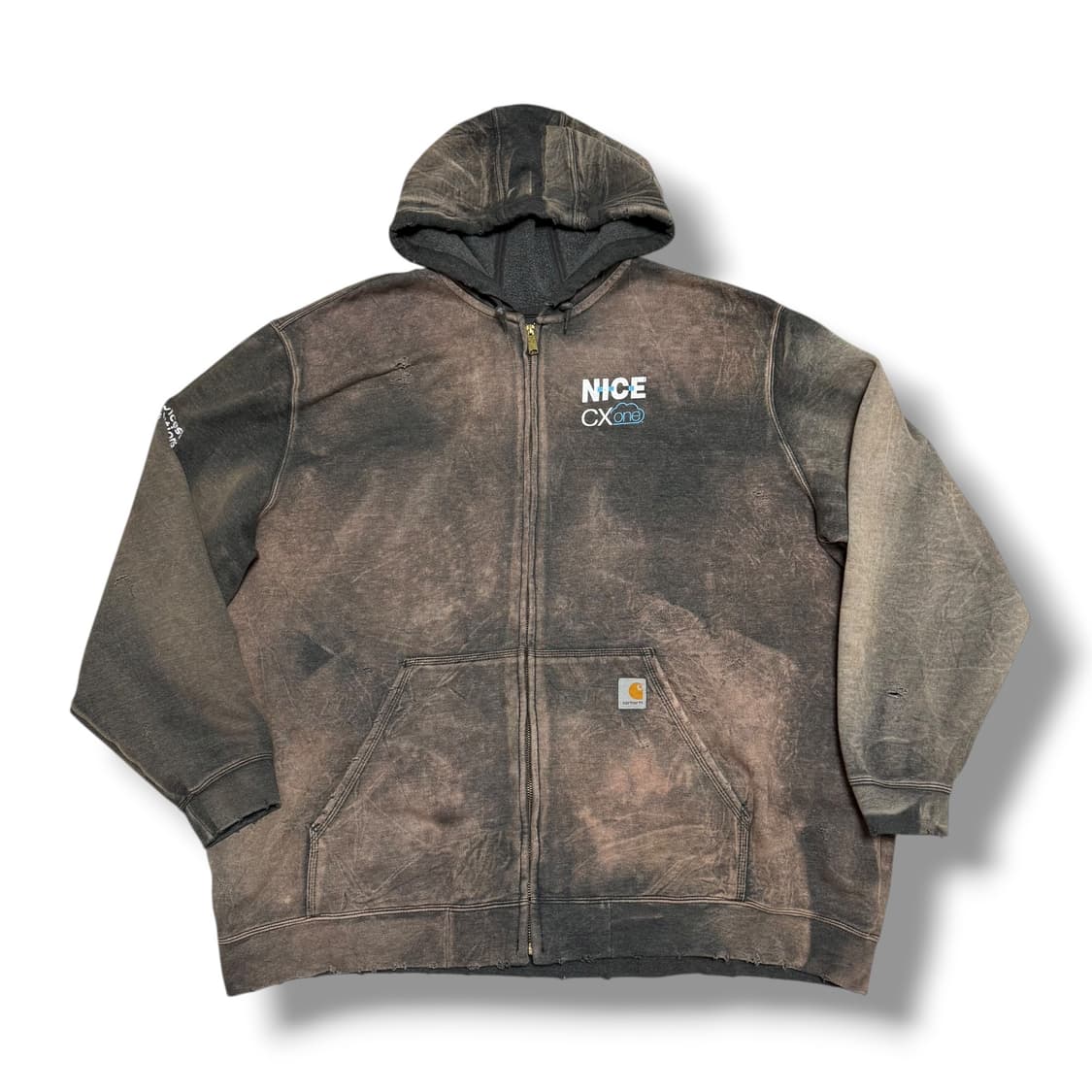 ⭐️희귀⭐️ 칼하트 빈티지 더티워싱 데미지 오버사이즈 후드집업 상품이미지1