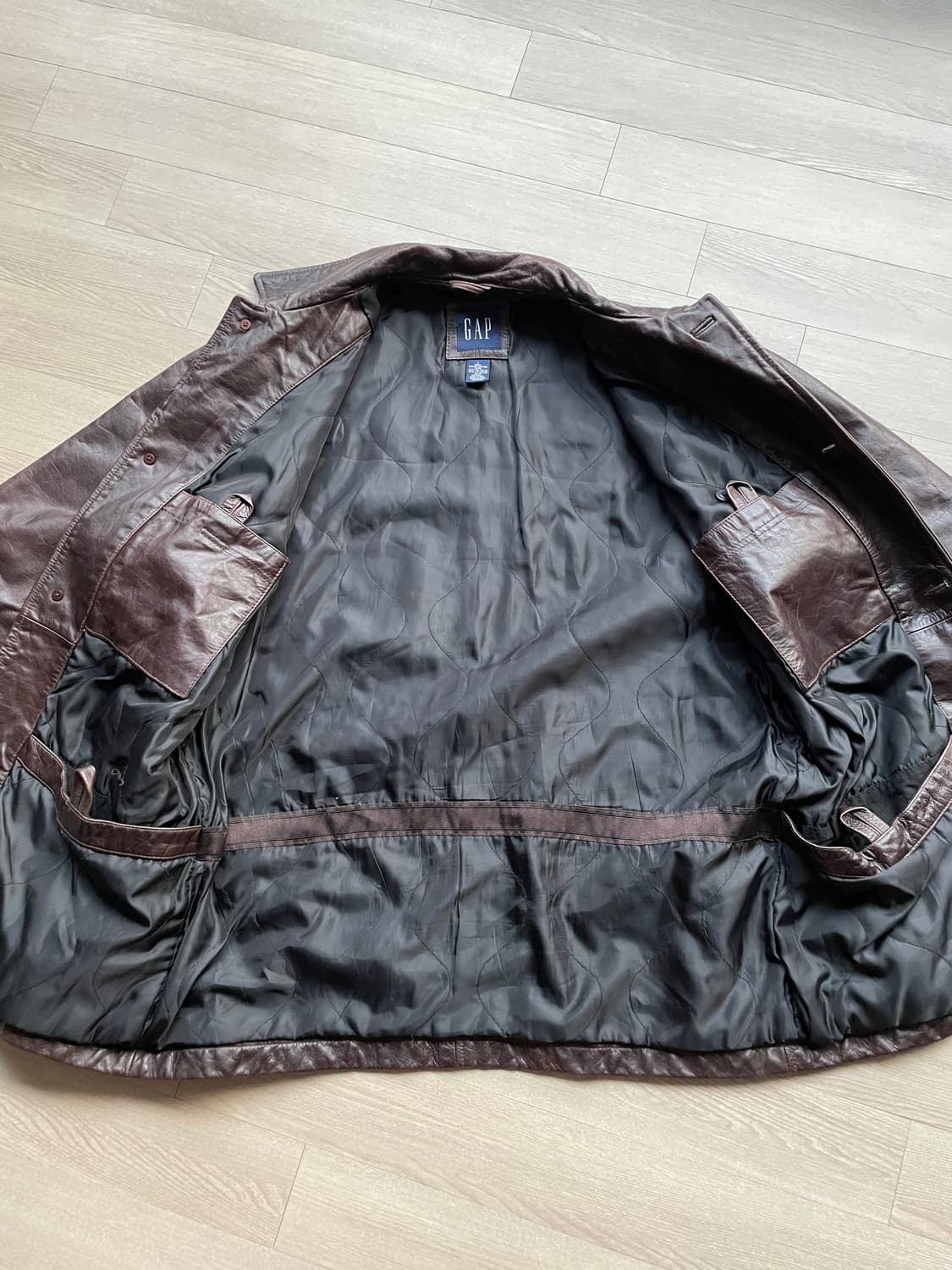 90s 올드갭 레더 카코트 브라운 gap carcoat 상품이미지8