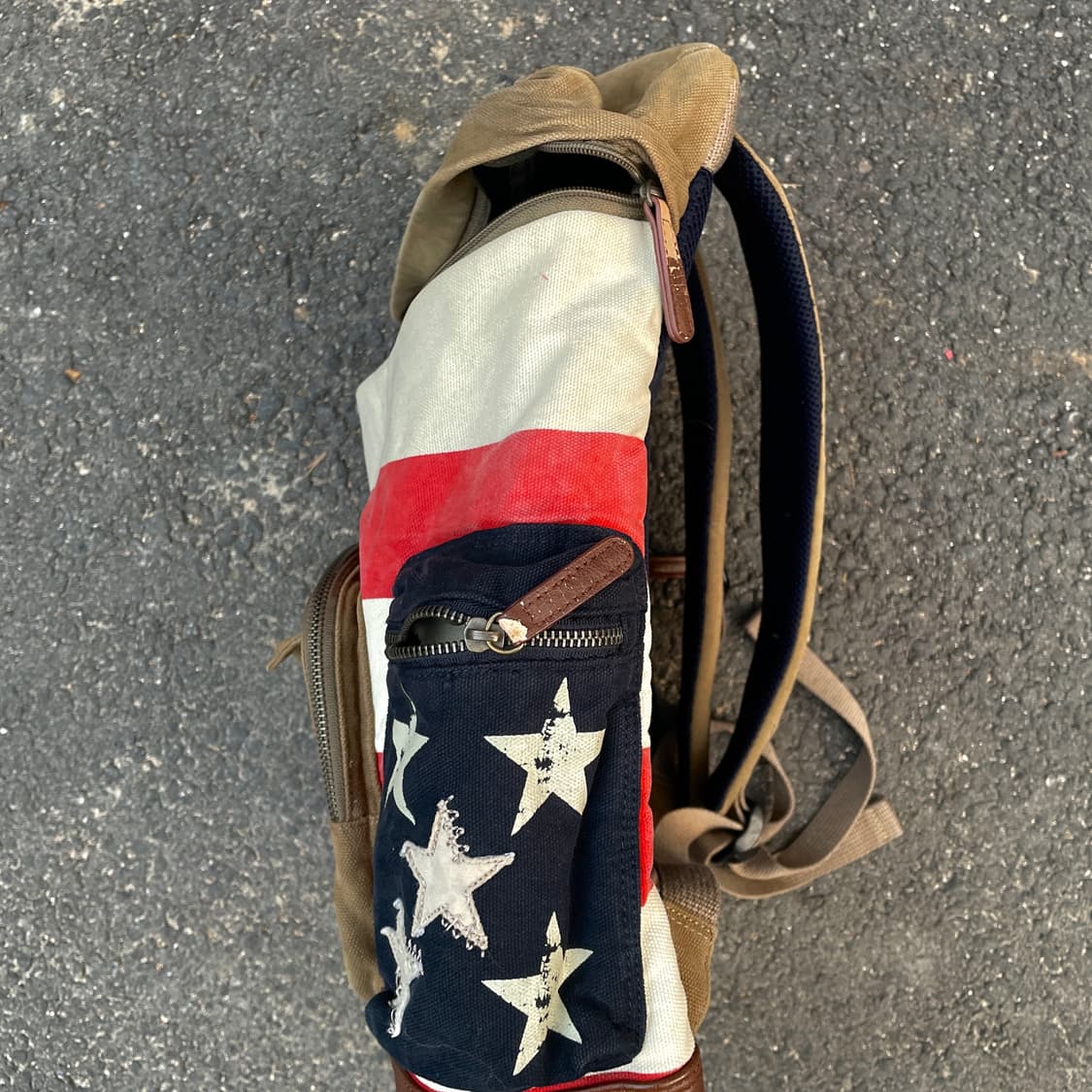 90s JEEP 성조기 밀리터리 백팩 올드스쿨 가방 키치 Y2K 백 상품이미지3