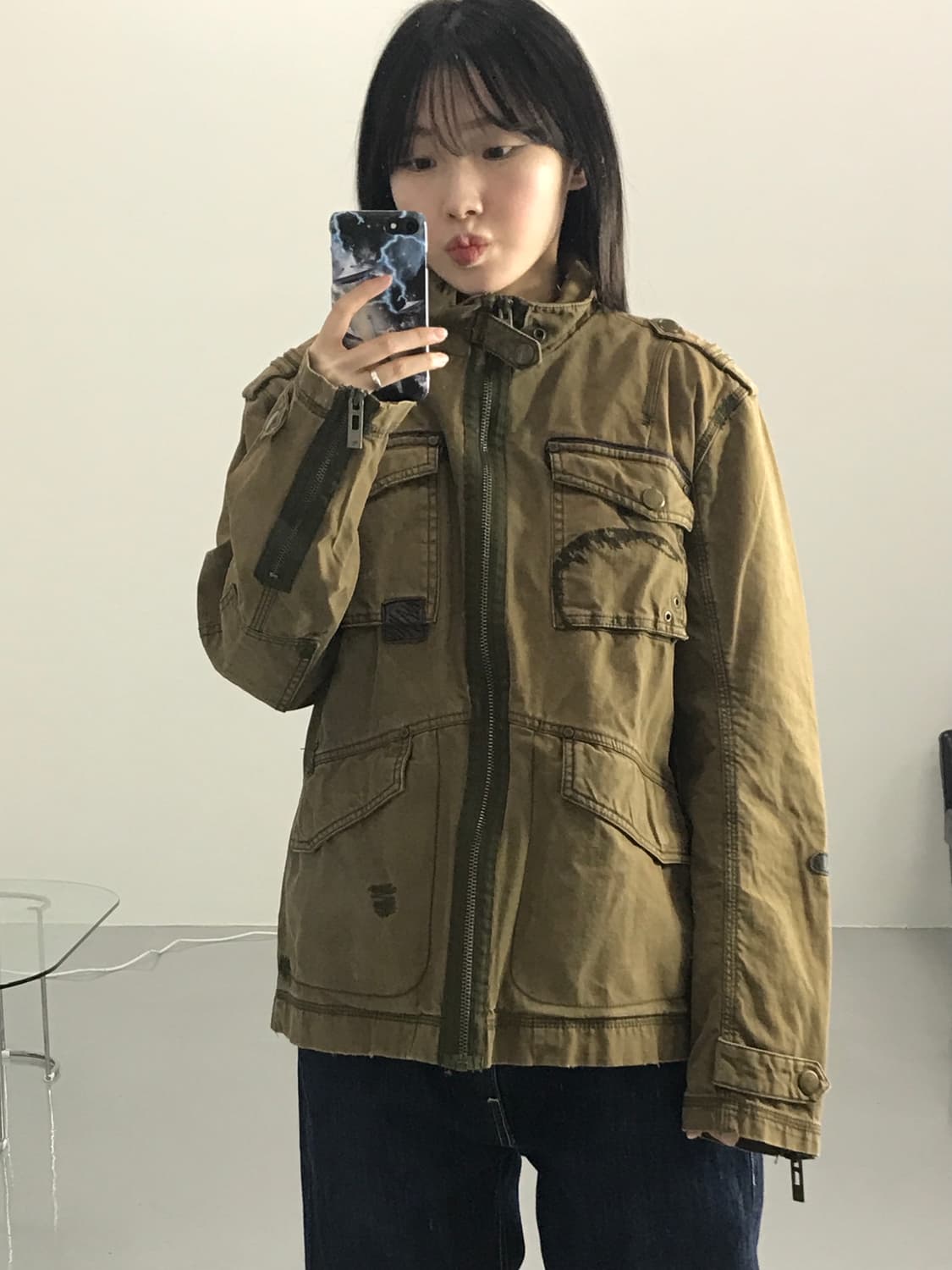 빈폴 진스 빈티지 레어 스티치 멀티포켓 자켓 상품이미지4