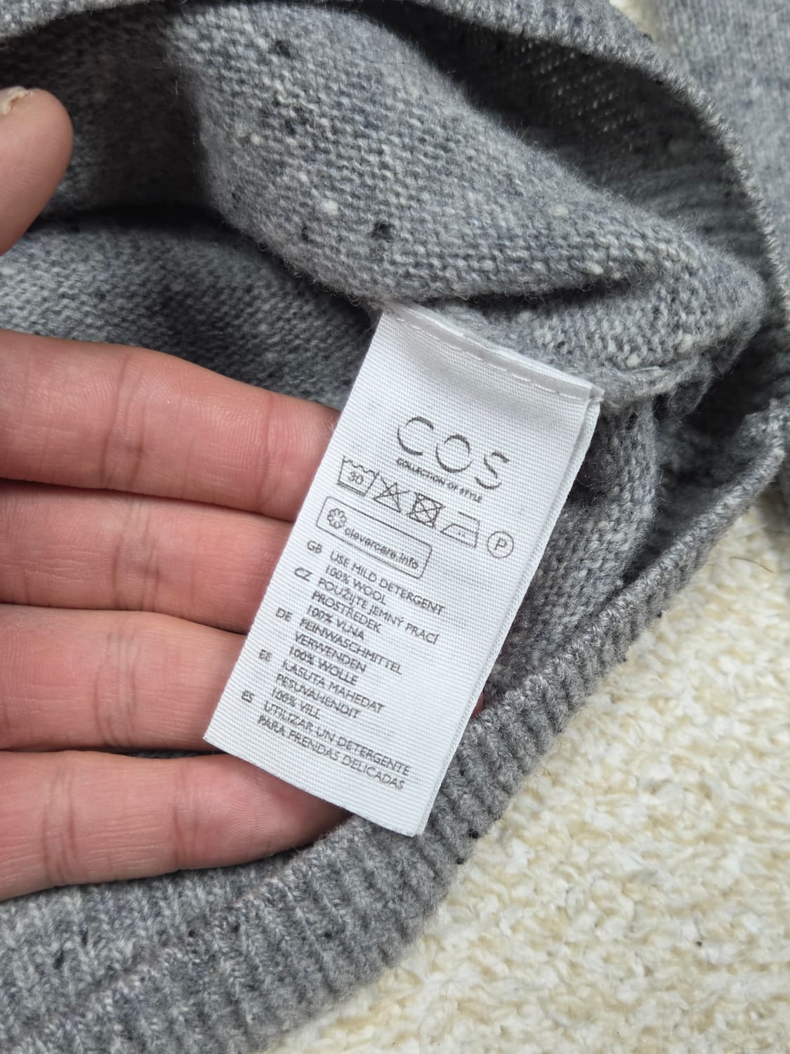 [코스] 라운드넥 보카시 울 니트 | 00280 상품이미지4