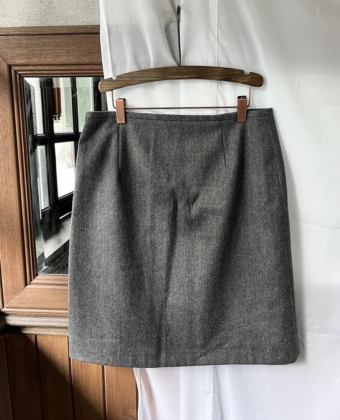 JIL SANDER gray wool skirt 상품이미지6
