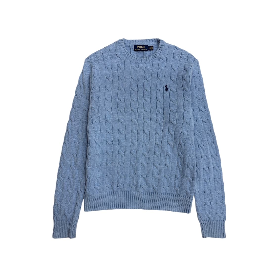폴로 랄프로렌 아이스 블루 케이블 꽈배기 니트 m 실측 100 l 정도 상품이미지1