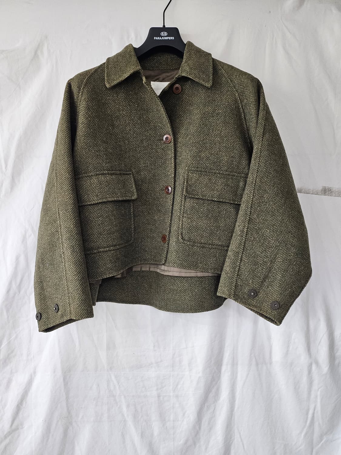 쥬시쥬디 헤링본 포켓 숏 코트 80 상품이미지1