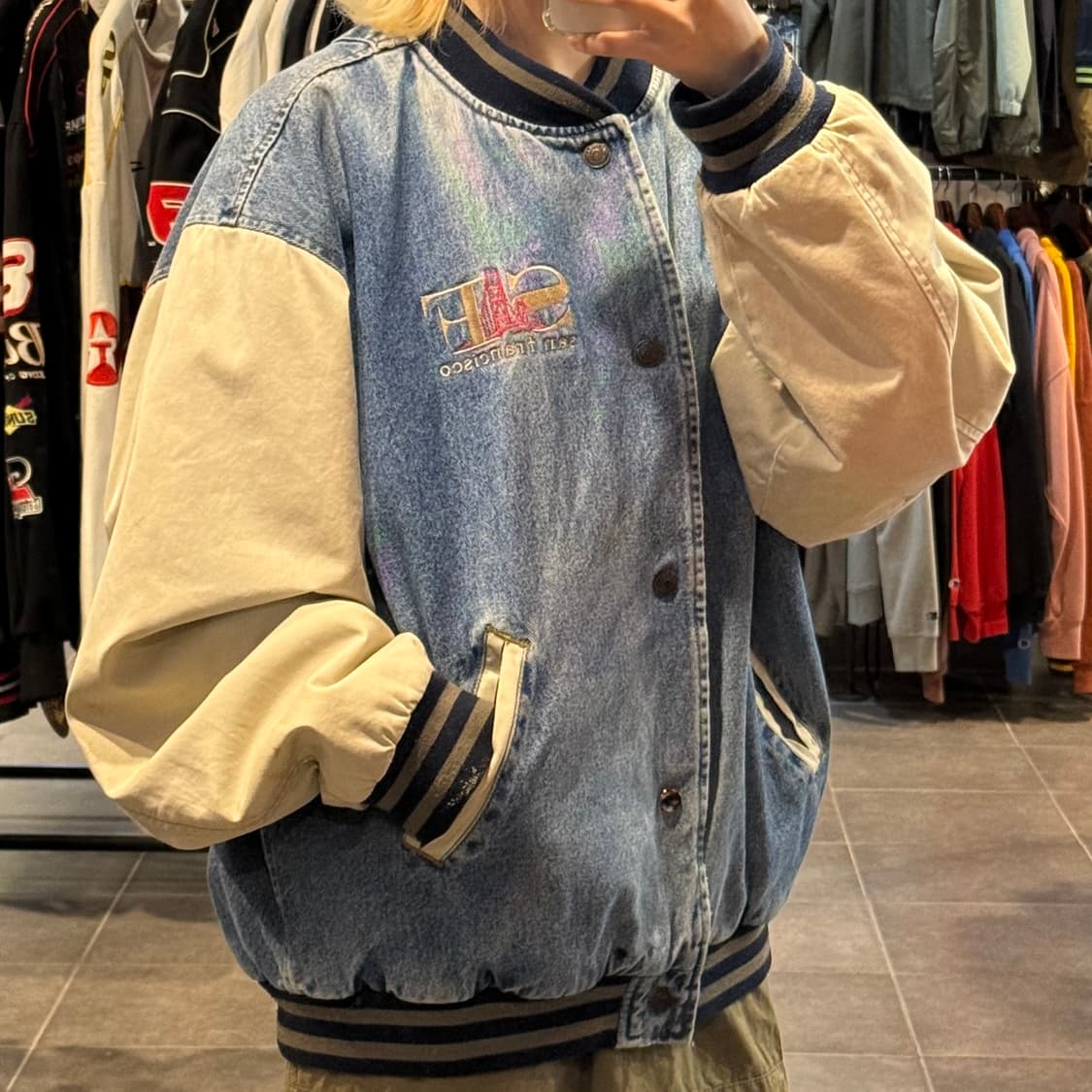[NO.9] VTG 데님 바시티 자켓 상품이미지3