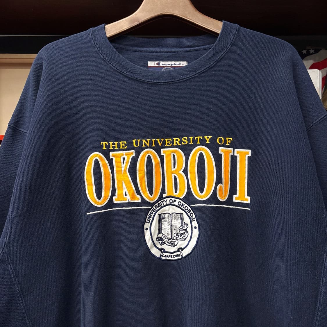 00s 챔피온 OKOBJI 유니버시티 스펠아웃 자수 스웻셔츠 N1221 상품이미지3