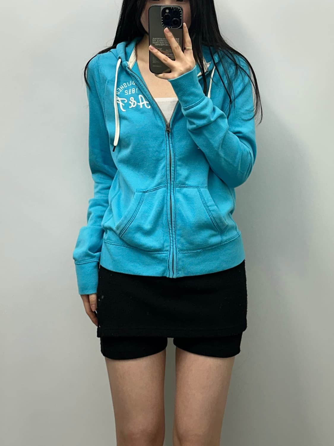 아베크롬비 y2k 와투케 스카이블루 후드집업  상품이미지1