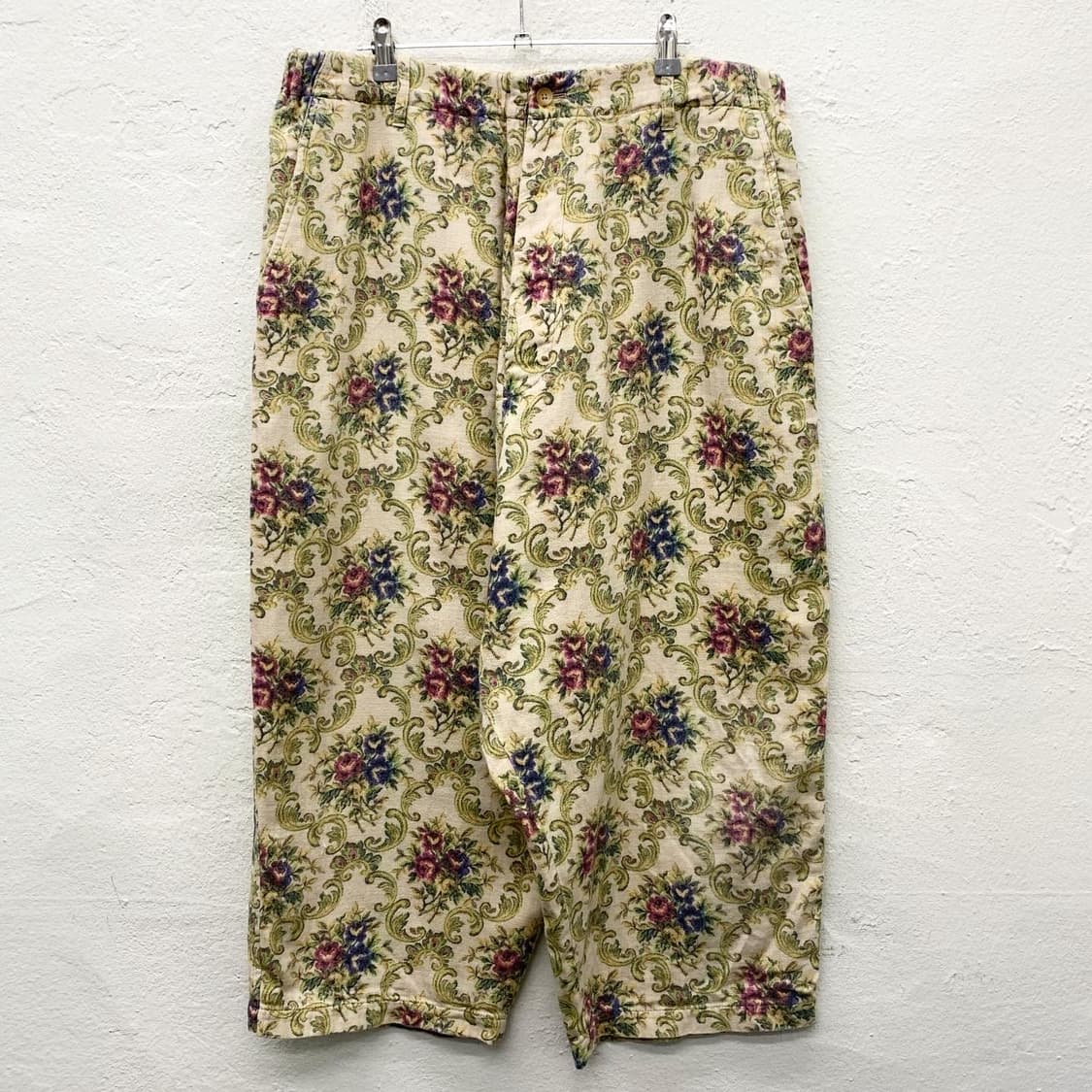 요지 야마모토 아방가르드 플로랄 루즈핏 밴딩 팬츠  상품이미지2