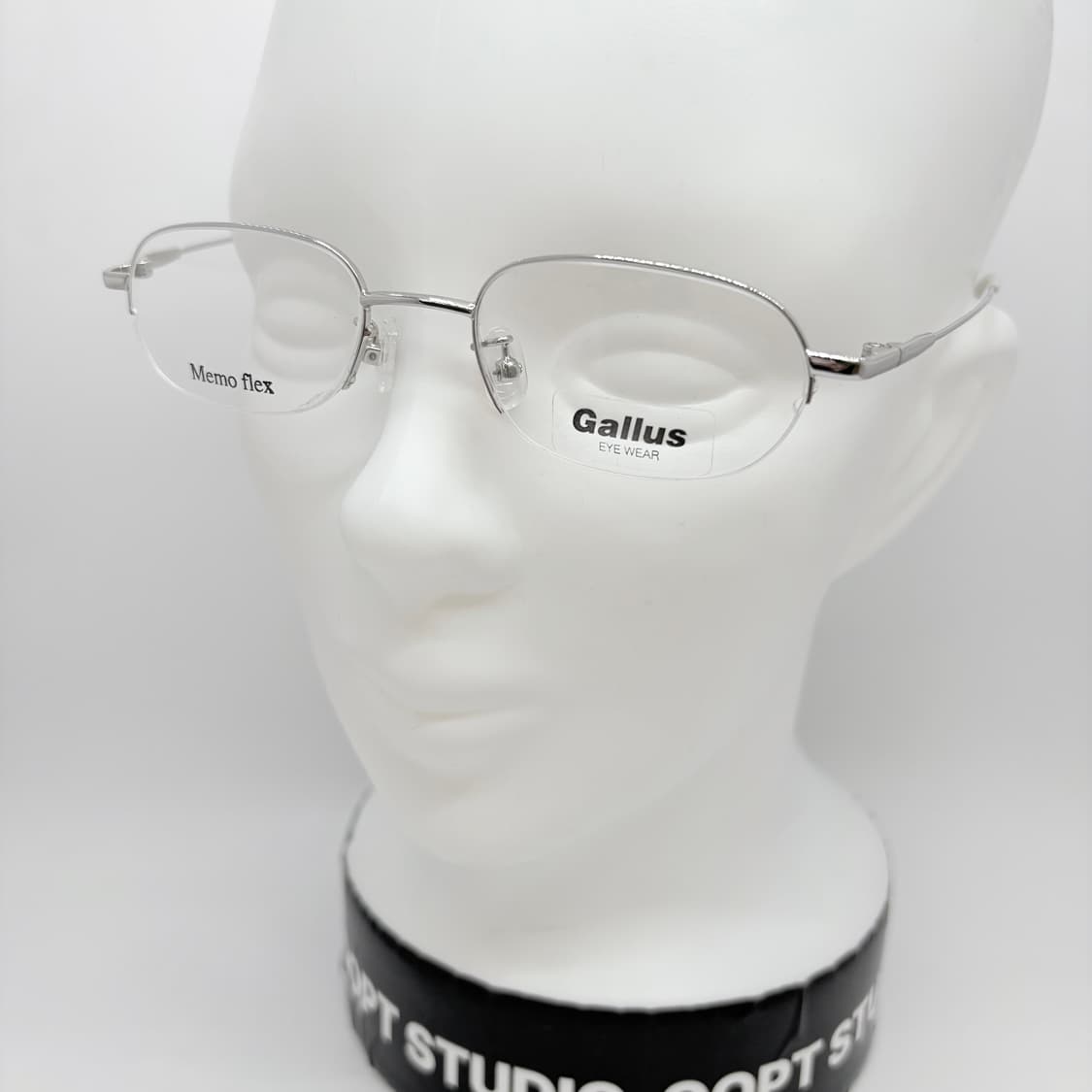 GALLUS 실버 슬림 스퀘어 반무테 상품이미지6