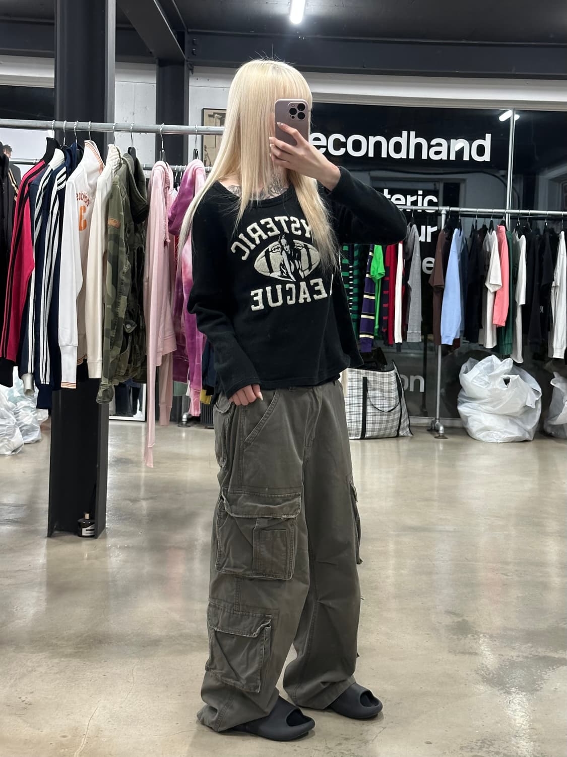 히스테릭 글래머 럭비 패치 히스걸 긴팔 니트 상품이미지2