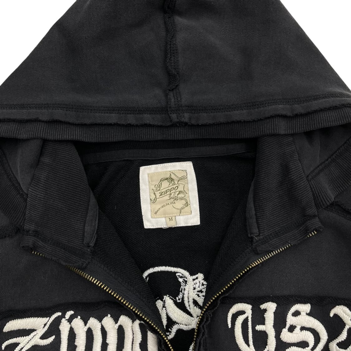 지포 빈티지 차콜 후드집업 M 상품이미지6