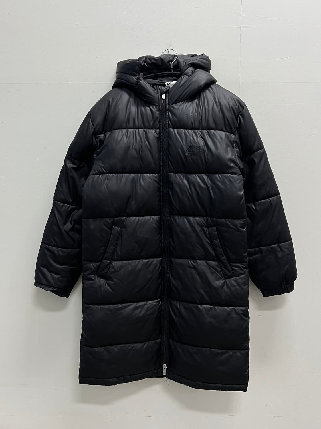 나이키 NSW 키즈/우먼스 솜 롱패딩 자켓 블랙 상품이미지2