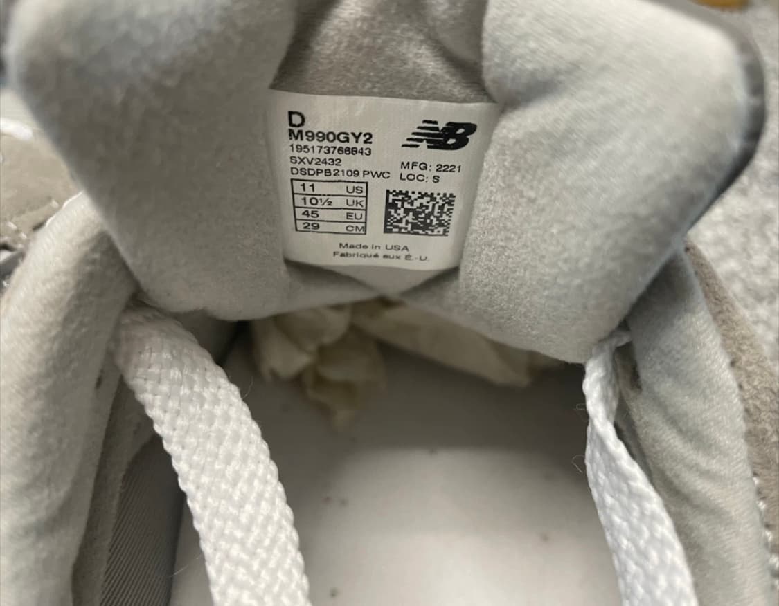 뉴발란스 990v2 MADE IN USA 사이즈 290 상품이미지5