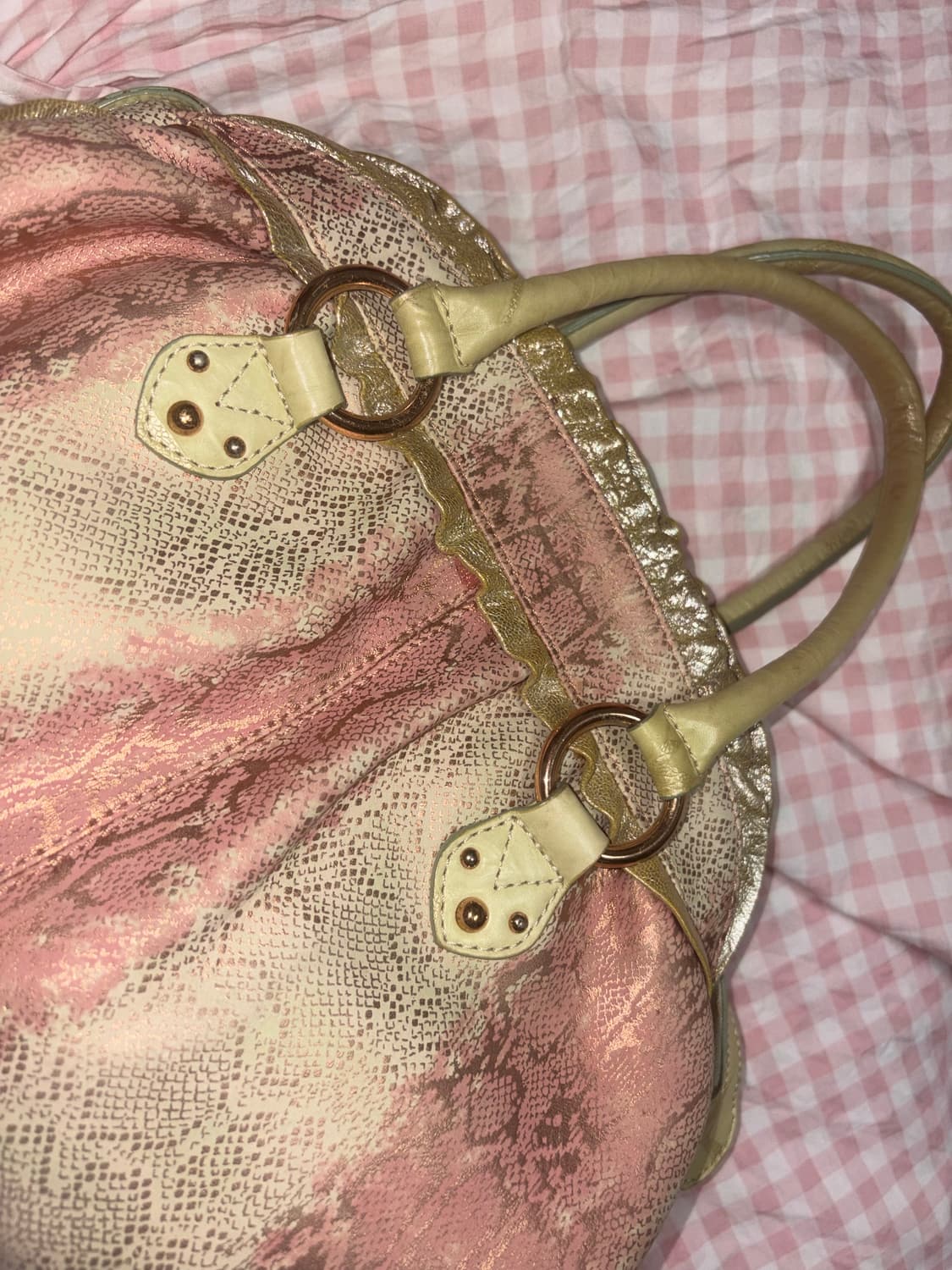 Jpn 오리엔탈 페어리 뱀피 디자인 핸드백 상품이미지1