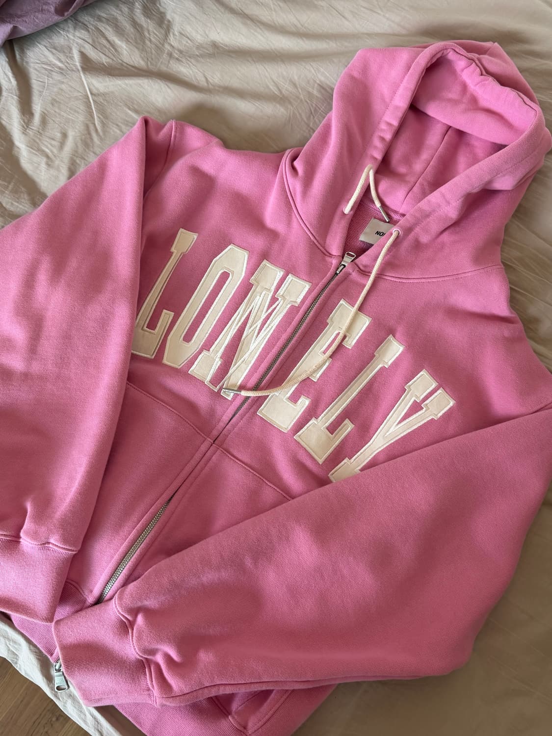 노앙 LONELY/LOVELY 후드집업 리조트 핑크 상품이미지1