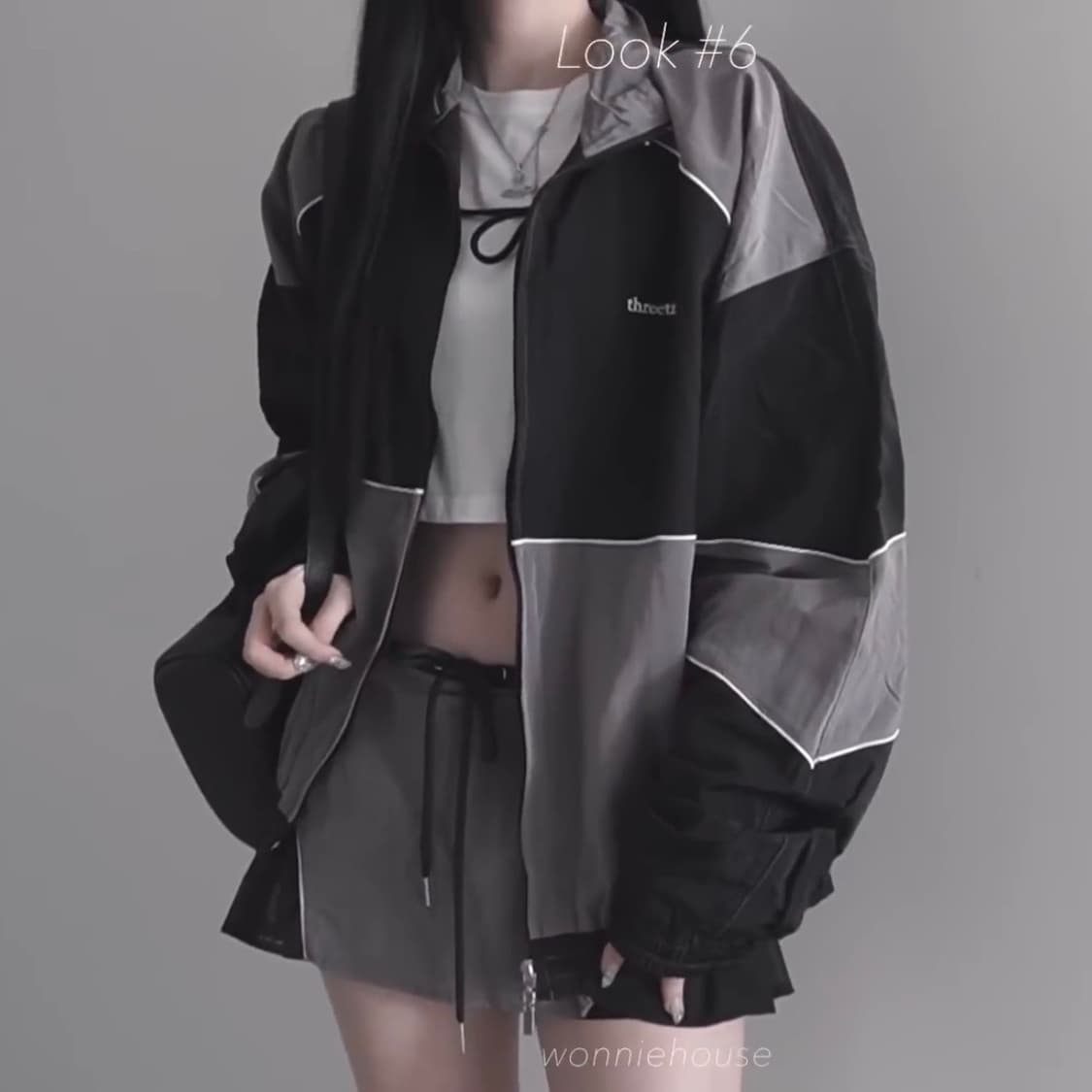 쓰리타임즈 빈티지 블록 스커트m 상품이미지2