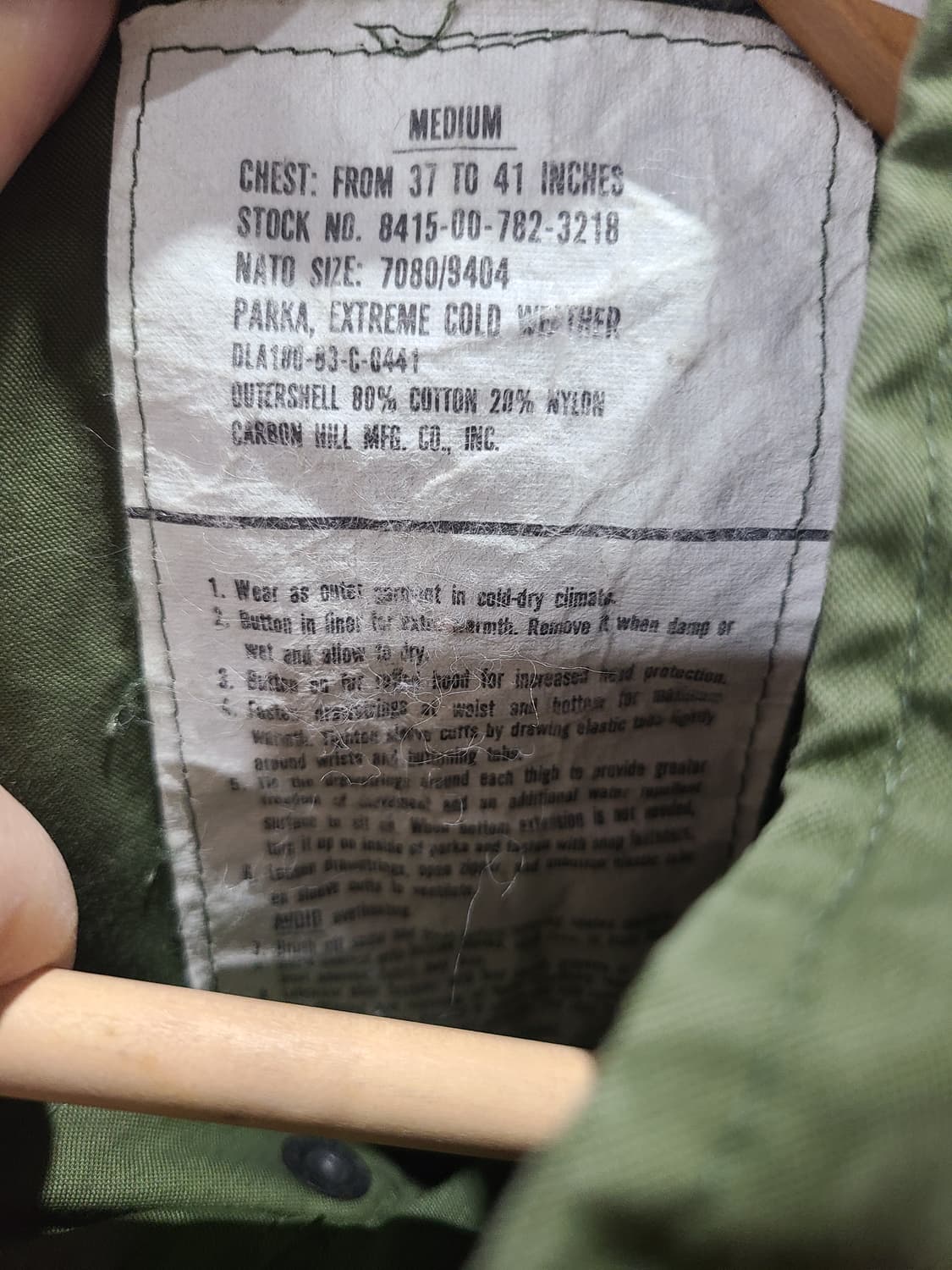 80년대 M65 피쉬테일파카 (M) 상품이미지10