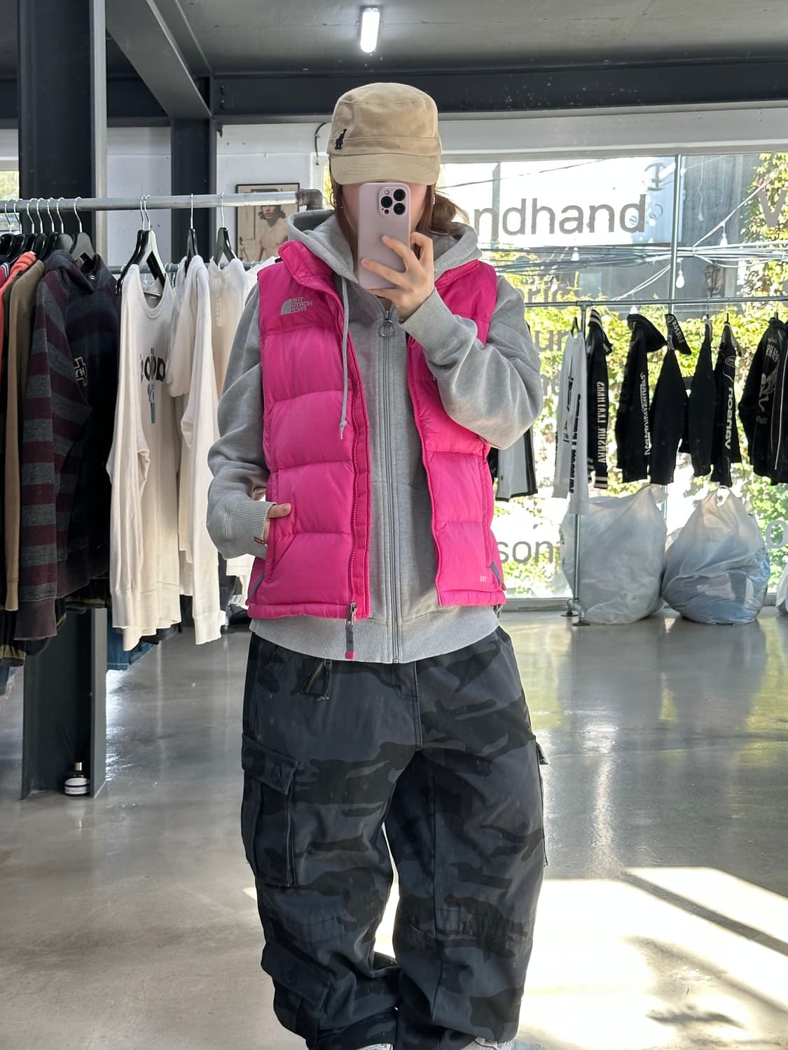노스페이스 눕시700 패딩베스트 핑크 상품이미지2