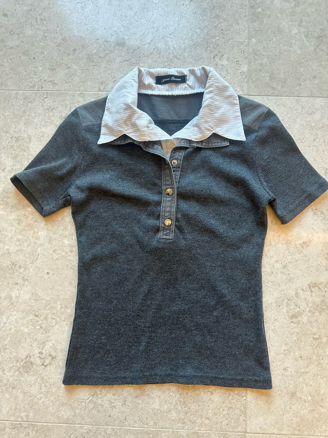 긱시크 빈티지 반팔 카라티 상품이미지2