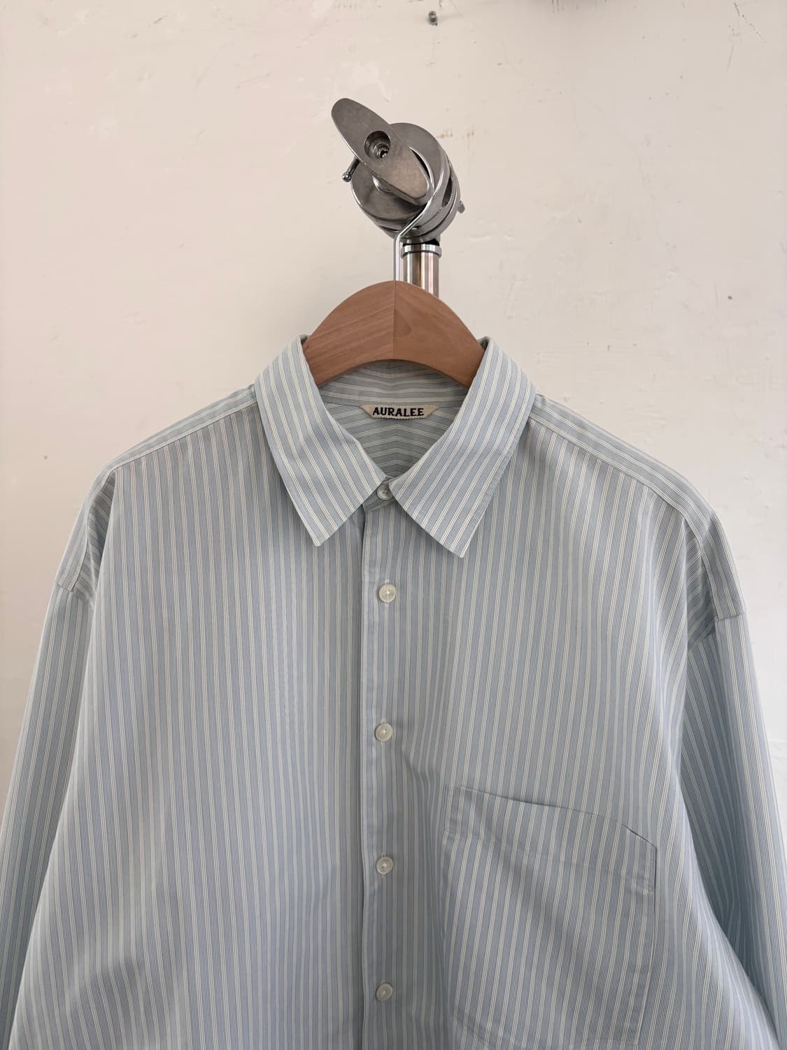 Auralee 오라리 스트라이프 오버 셔츠 상품이미지3