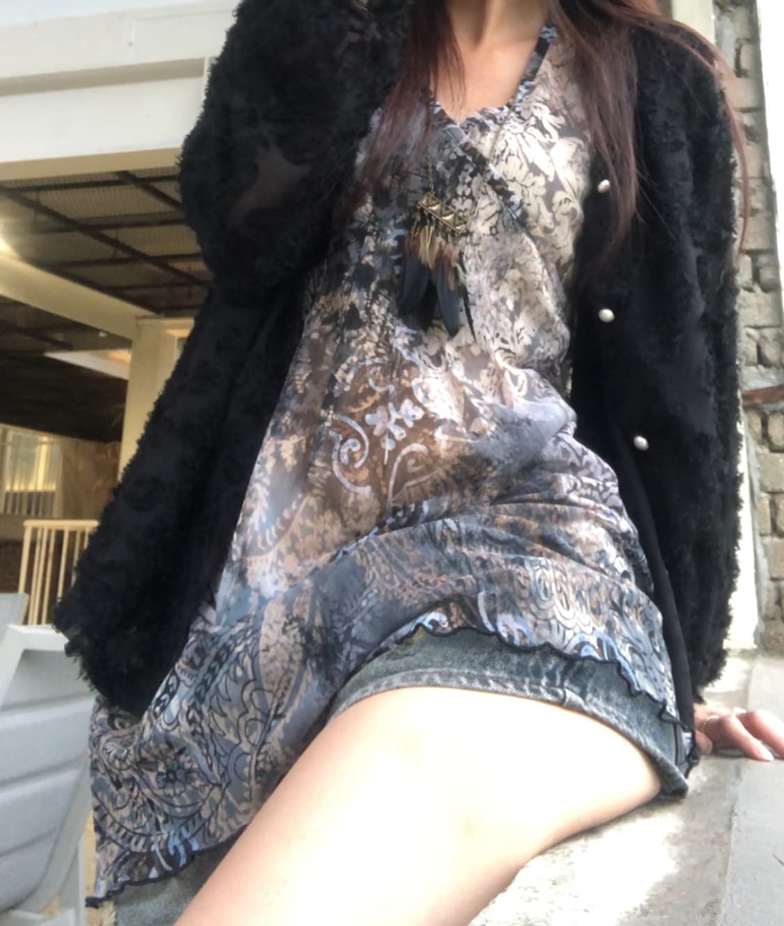 빈티지 깃털 금장 목걸이 vintage necklace 상품이미지8