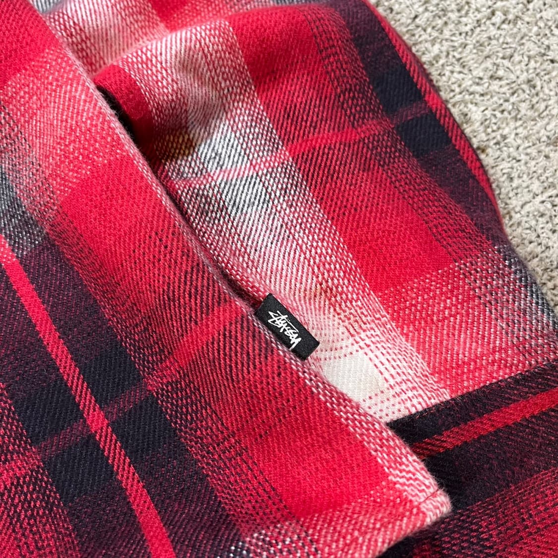 STUSSY 스투시 타탄체크 울 셔츠 상품이미지3
